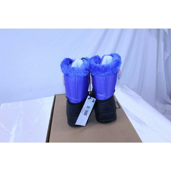 Winter Snow Boots Faux Fur Lined Blue Size 6 Toddler - Picture 6 of 9
